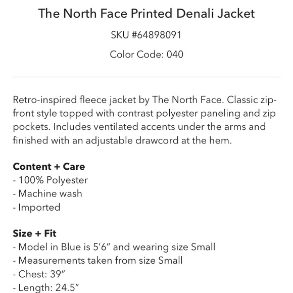 The north face printed Denali jacket - Picture 6 of 6